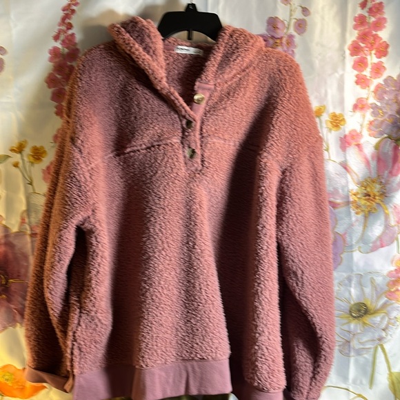 Sonoma Tops - Pink fluffy hoodie-Size 1x by Sonoma